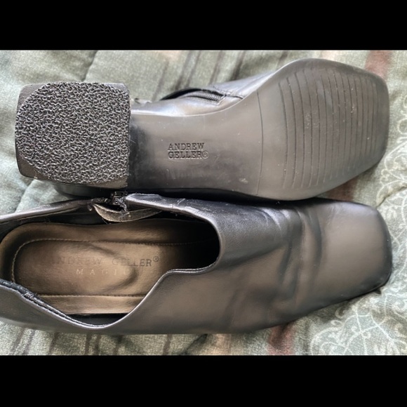 ✨ andrew geller magic black leather ankle booties - Picture 2 of 2